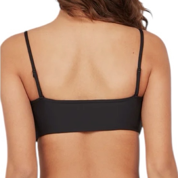 VOLCOM eco friendly black simply seamless tube bikini swim top size M NWT - Picture 3 of 6